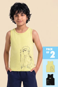 Lee Cooper Boys Naruto Vest (Pack of 2) - Multicolor — thumbnail 1